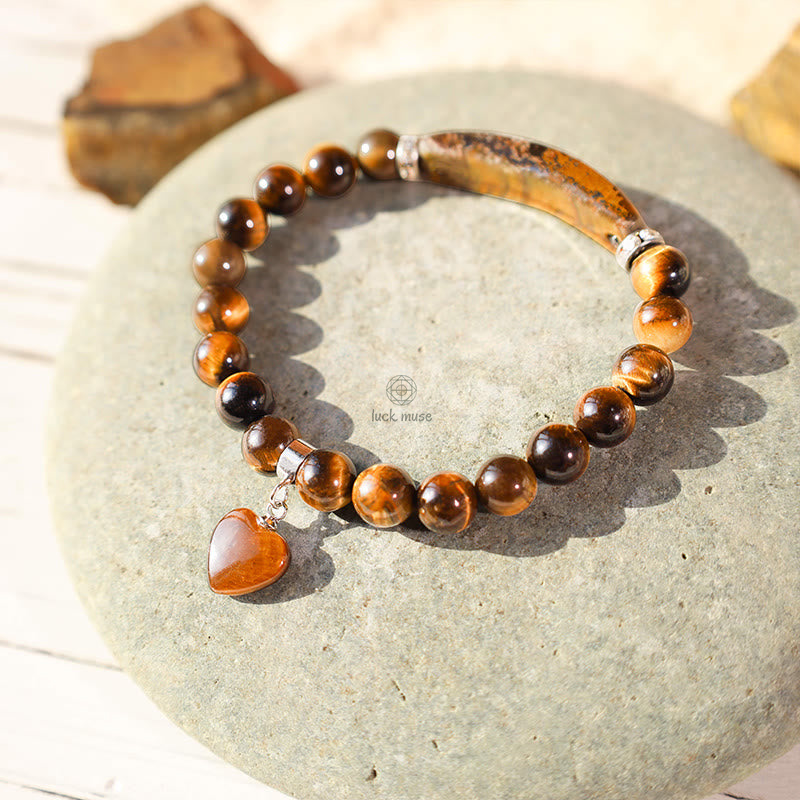 Natural Quartz Love Heart Healing Beads Bracelet - Luck Muse Shop - Image 18
