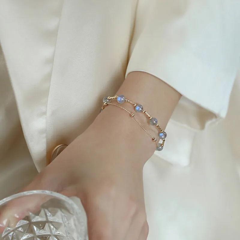 Moonstone Charming Chain Bracelet - Luck Muse Shop - Image 3