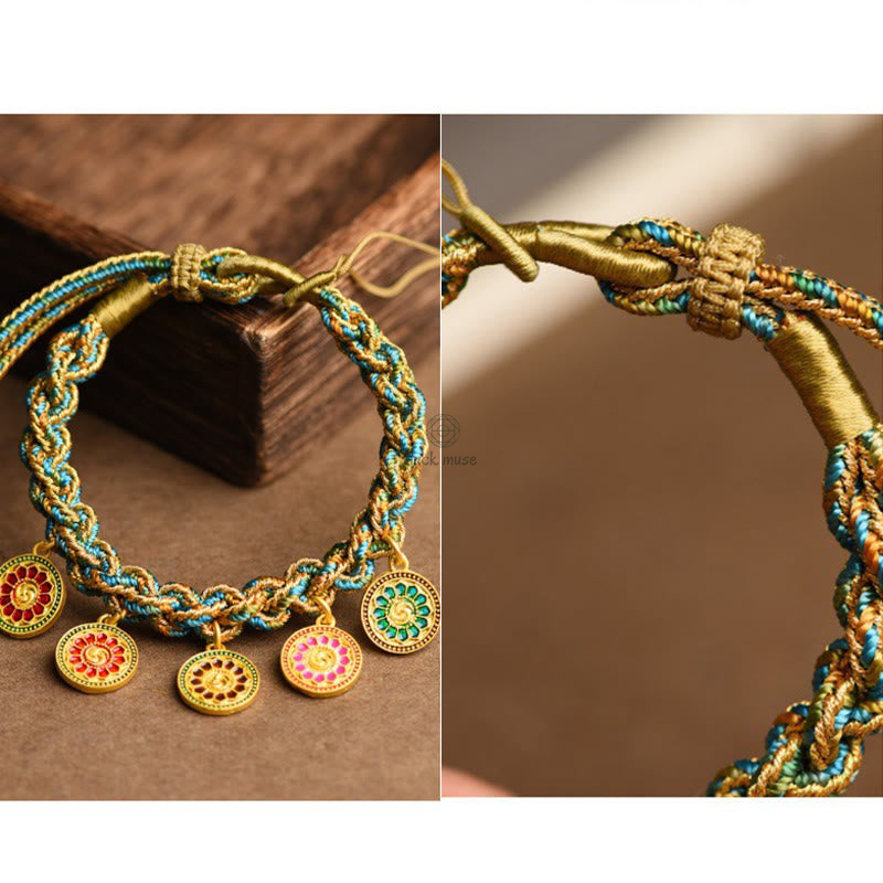 Tibetan Five Wealth & Luck Handcrafted Braid String Bracelet from Luck Muse Shop - Image 7