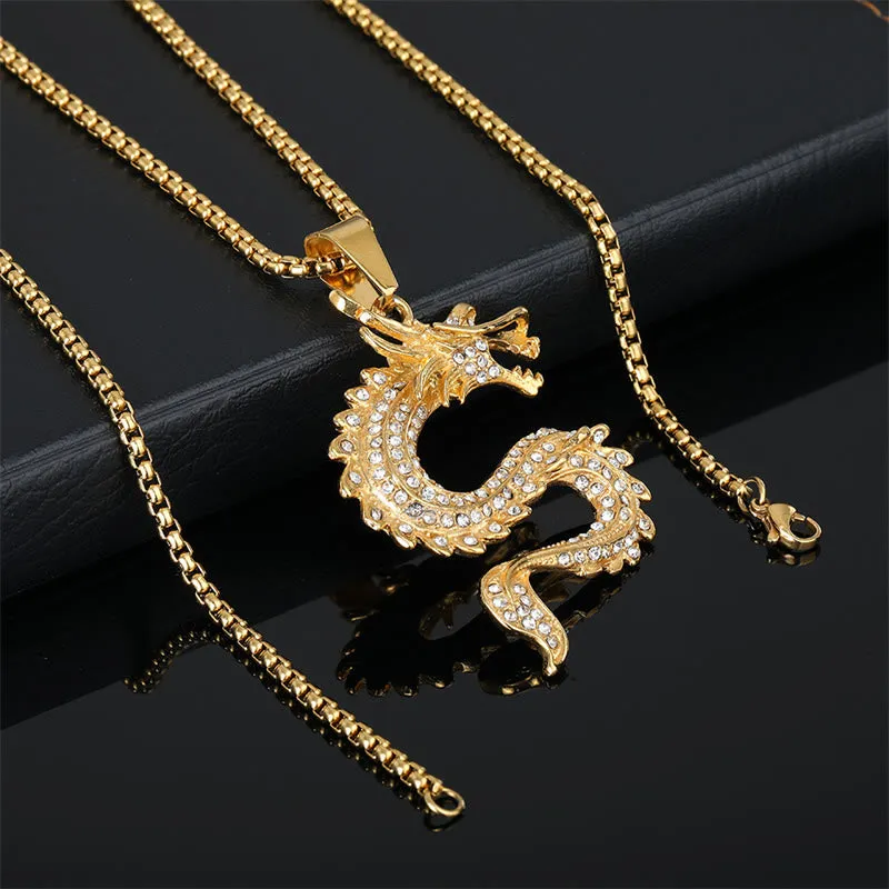 Luck Muse Chinese Zodiac Dragon Zircon Necklace for Protection - Image 4