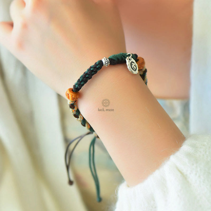 Tibetan Dzi Bead Agate and Yak Bone Wealth Bracelet - Image 15