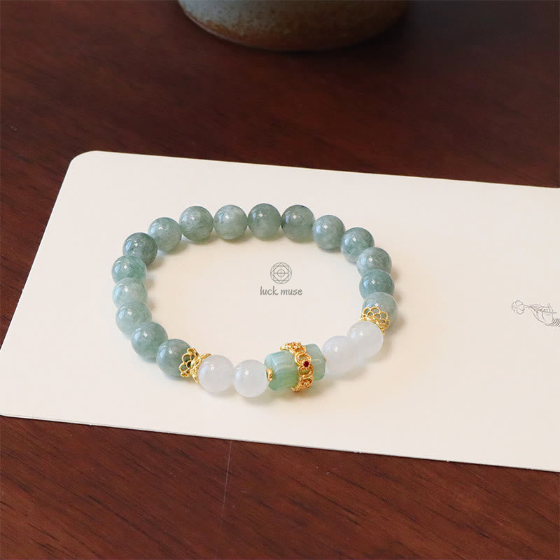 Jade Harmony Double-Layered Luck Muse Bracelet - Image 2