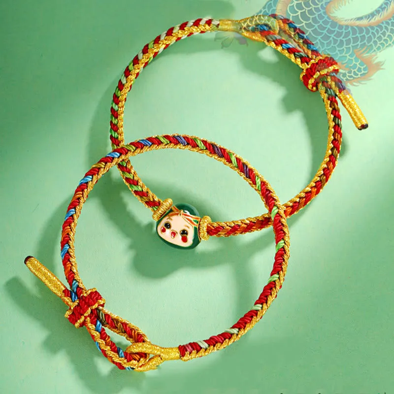 Luck Muse Handcrafted Lucky Zongzi Pattern Bracelet - Image 12