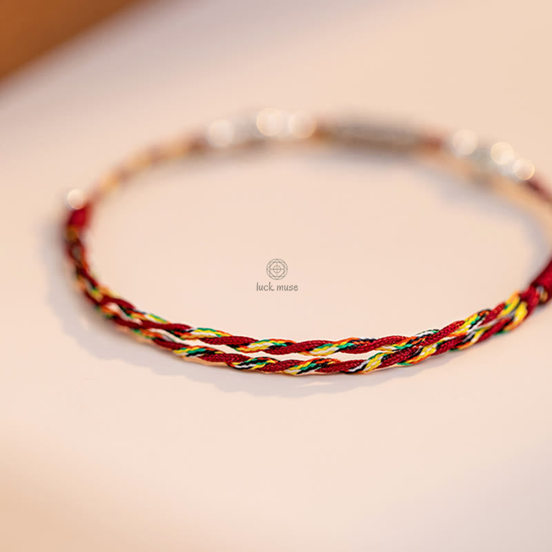 925 Sterling Silver Luck Koi Fish Braided Bracelet Anklet - Image 15