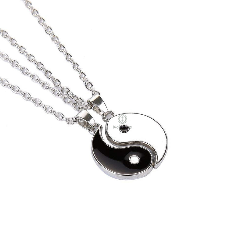 Hematite Yin Yang Couple Pendant Necklace - Image 5
