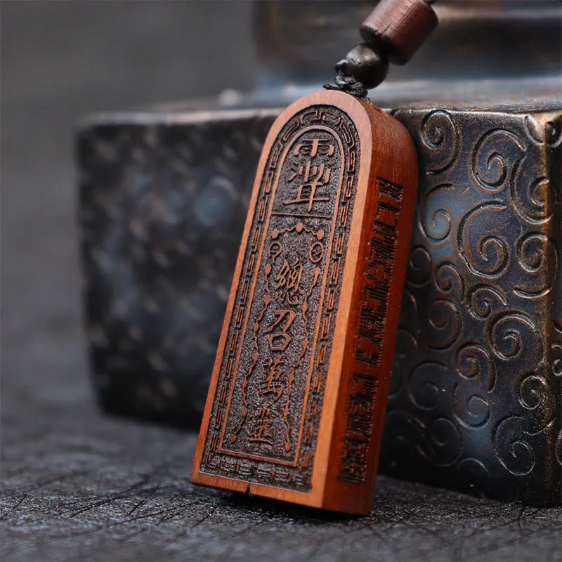 Lightning Struck Jujube Wood Luck Muse Protection Necklace - Image 3