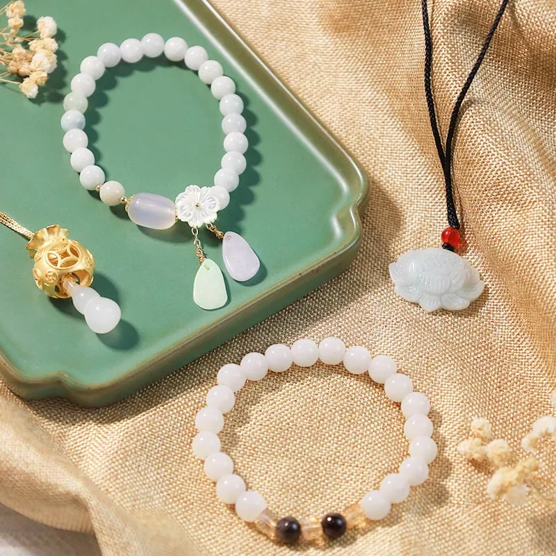 Luck Muse White Jade Bundle for Warding Off Dark Spirits