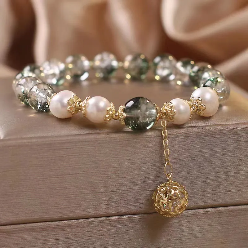 Buddha Green Phantom Pearl Self-Acceptance Charm Bracelet - Image 3