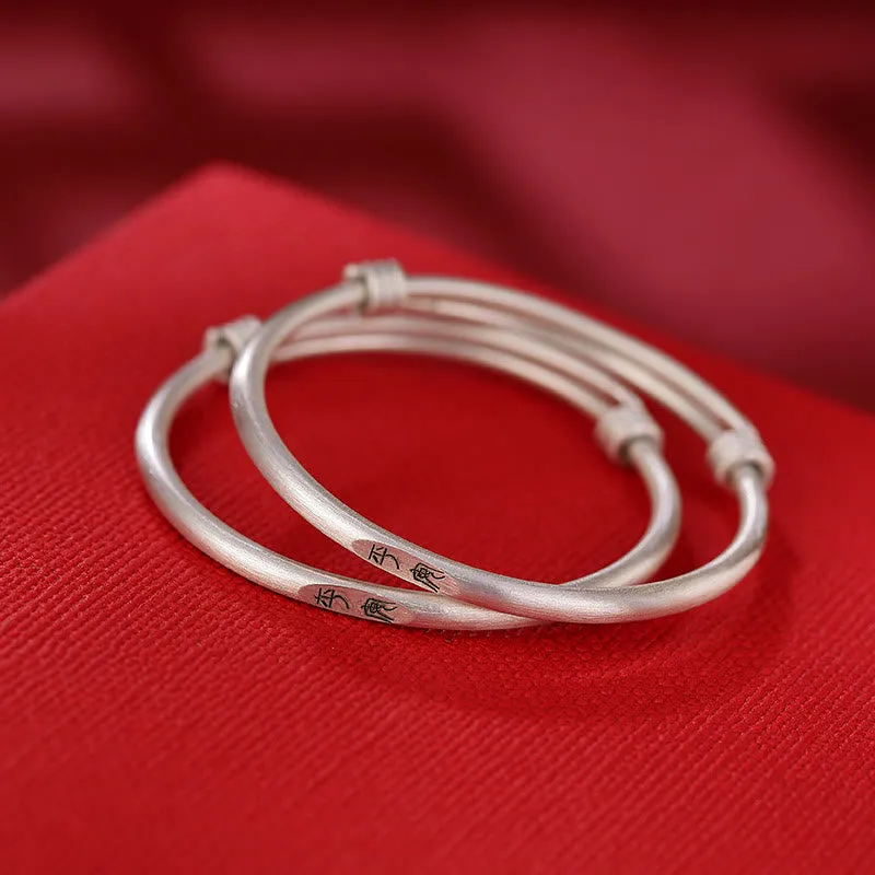 Luck Muse 999 Sterling Silver Kids Child Bracelet for Peace, Joy, and Protection - Image 2