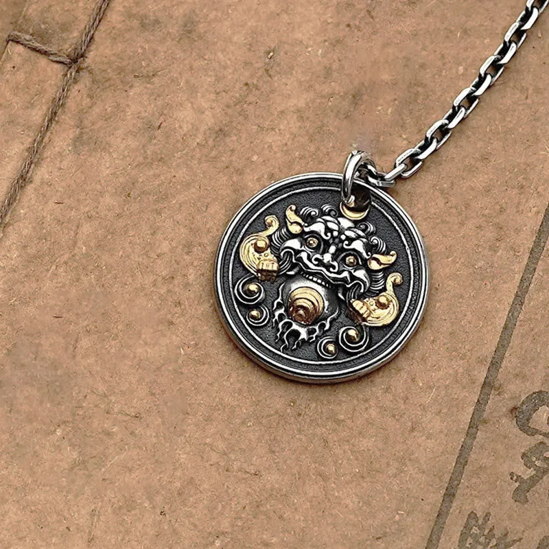 Luck Muse Tibetan Kirtimukha Healing Amulet Necklace - Image 3