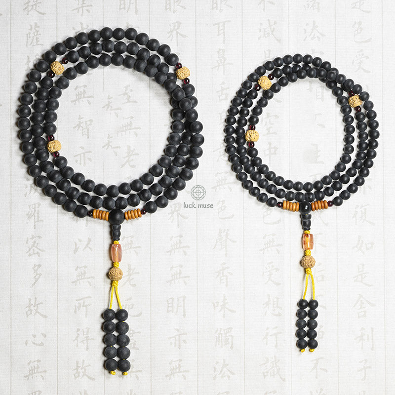 Tibetan Mala Bracelet with Cypress Bodhi Seeds and Red Agate Healing Properties - Image 13