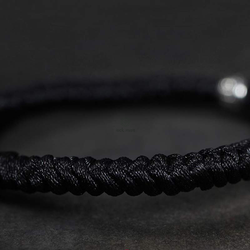 Braided String Bracelet with Silver Koi Fish Design for Good Fortune - Image 7