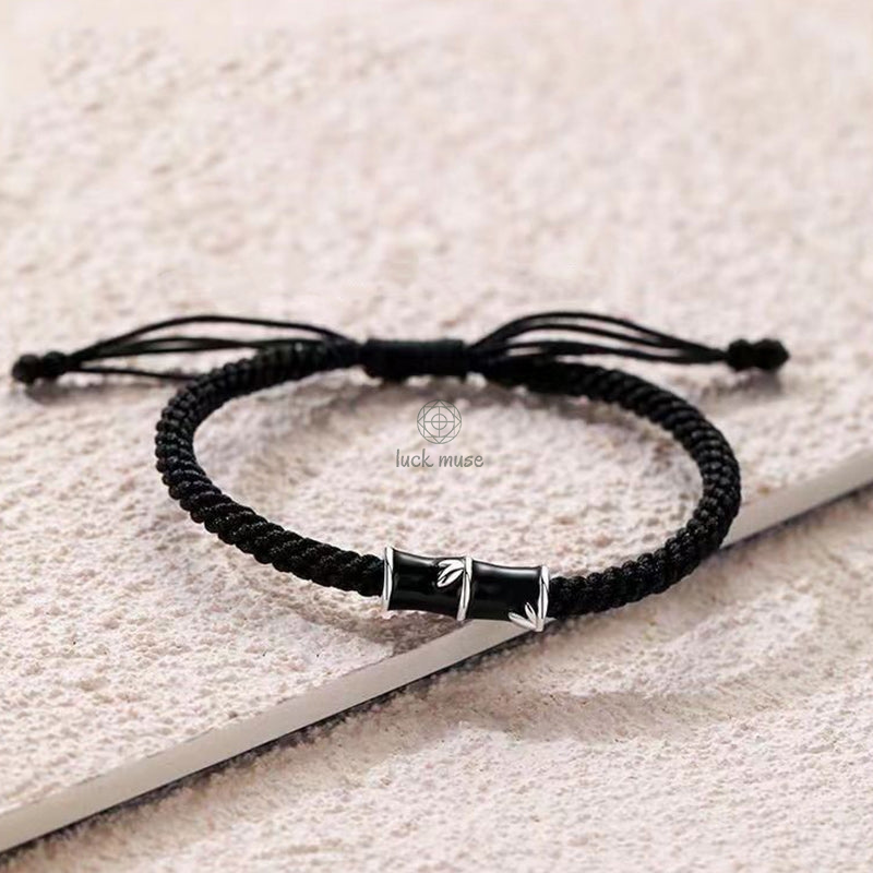 Bamboo Pattern Healing Couple Bracelet with Luck Muse - Image 14