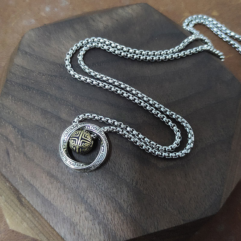 Luck Muse Mobius Copper Wealth Necklace with Lucky Bead - Image 6