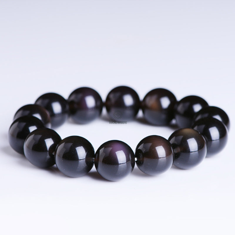 Luck Muse Rainbow Obsidian Bracelet - Image 6