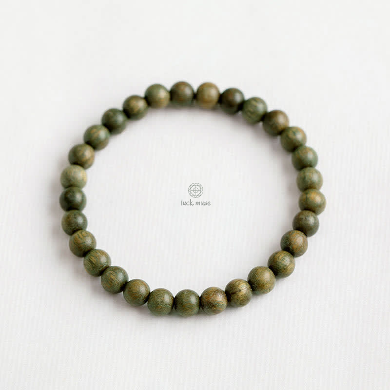 Tibetan Green Sandalwood Healing Bracelet by Luck Muse Shop - Image 5