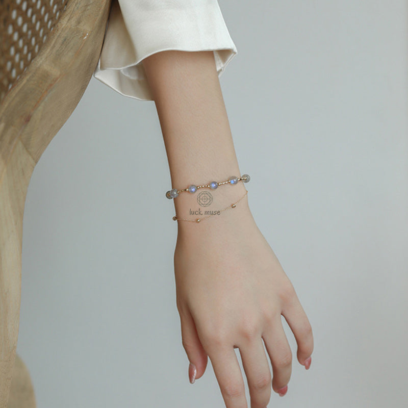 Moonstone Charming Chain Bracelet - Luck Muse Shop - Image 9