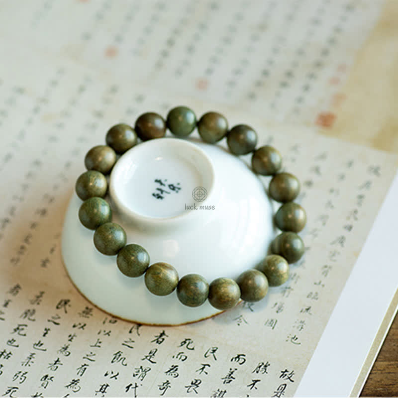 Tibetan Green Sandalwood Healing Bracelet by Luck Muse Shop - Image 14