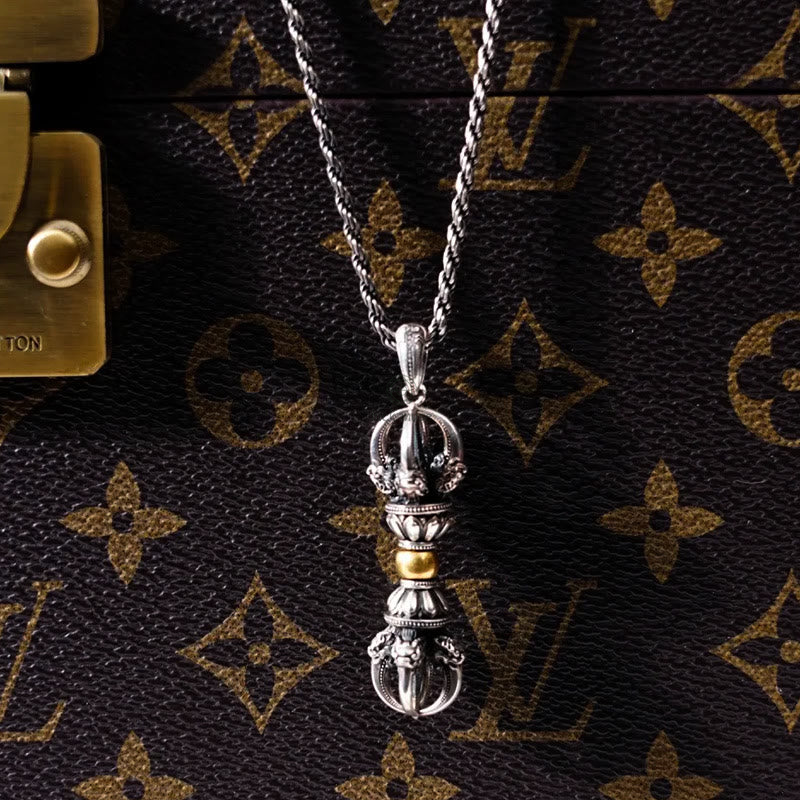 Tibetan Dorje Vajra Wealth Necklace Pendant crafted with Luck Muse - Image 7