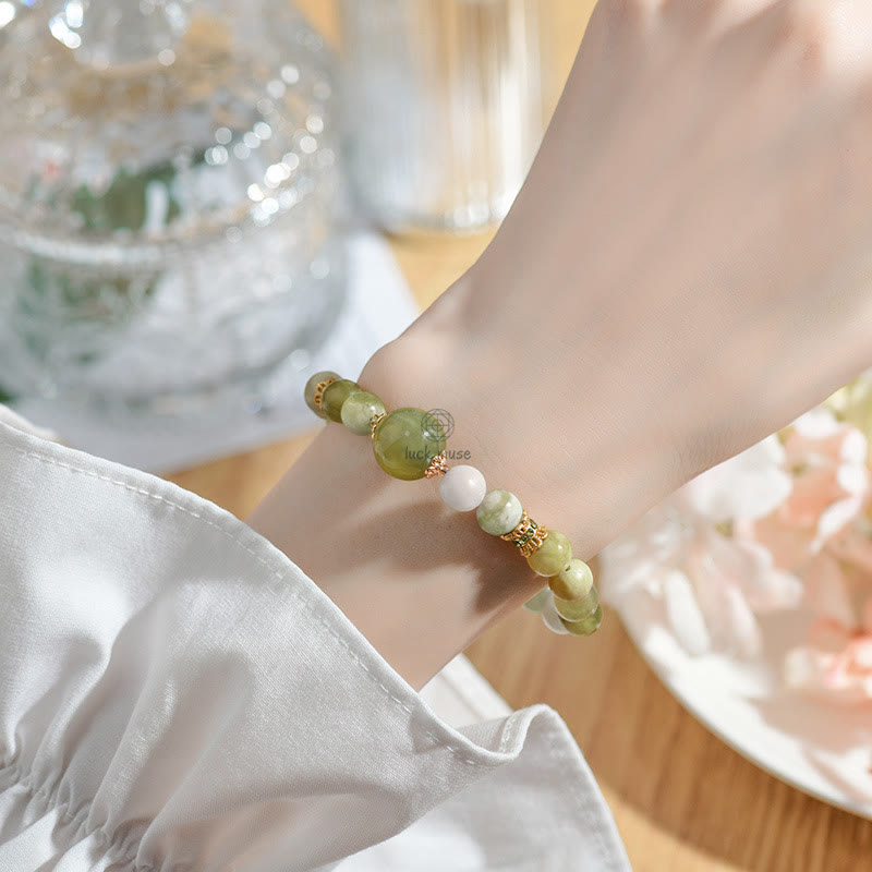 Green Grape Jade Buddha Bracelet for Abundance - Image 12