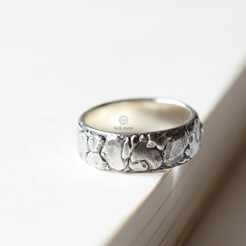Luck Muse Rock Pattern Copper Ring for Luck and Blessings - Image 12
