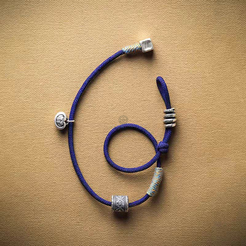 Handmade Tibetan Om Mani Padme Hum Carved Auspicious Amulet Bracelet - Image 3