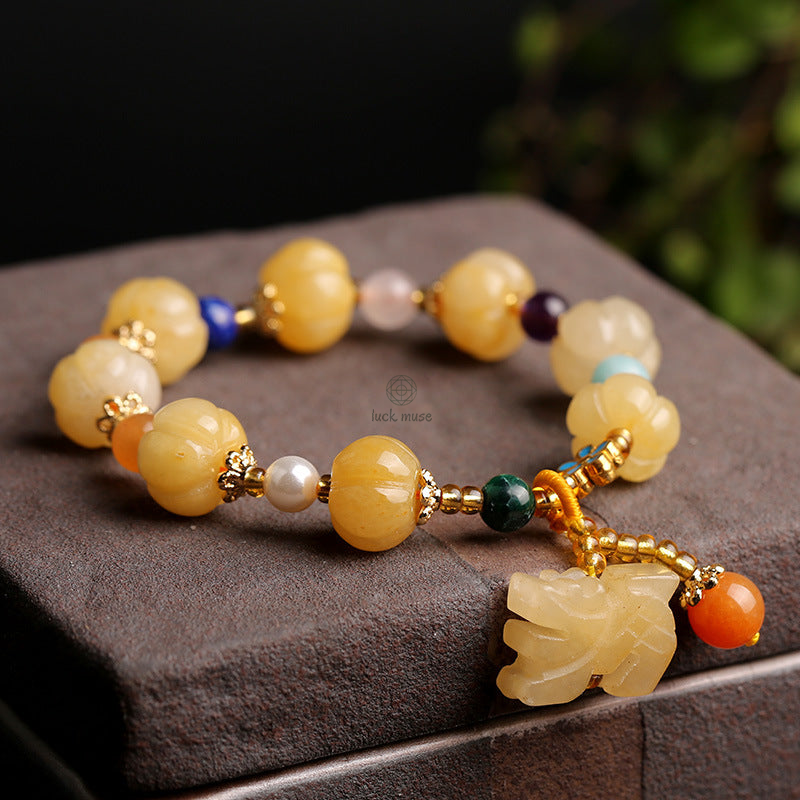 Luck Muse Prosperity Jade Pixiu Bracelet - Image 5