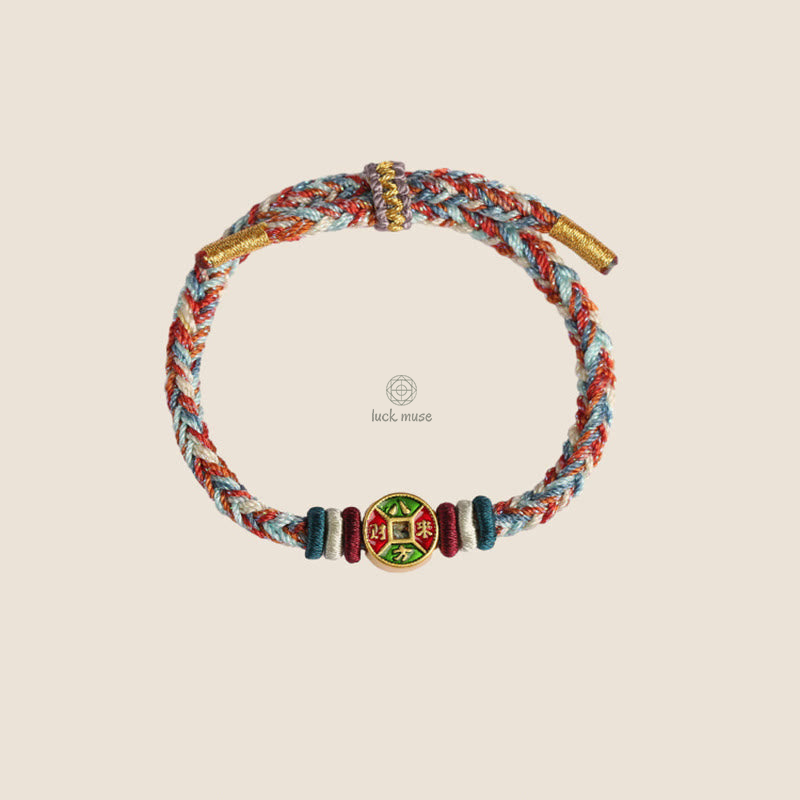 ✨ Limited Time Offer: Luck Muse Colorful Rope Prosperity Bracelet with Handmade Eight-Thread Peace Knot ✨ - Image 7
