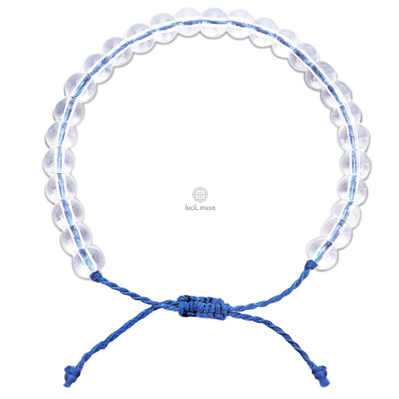 Handmade Glass Beads Braided String Adjustable Bracelet with Luck Muse Essence