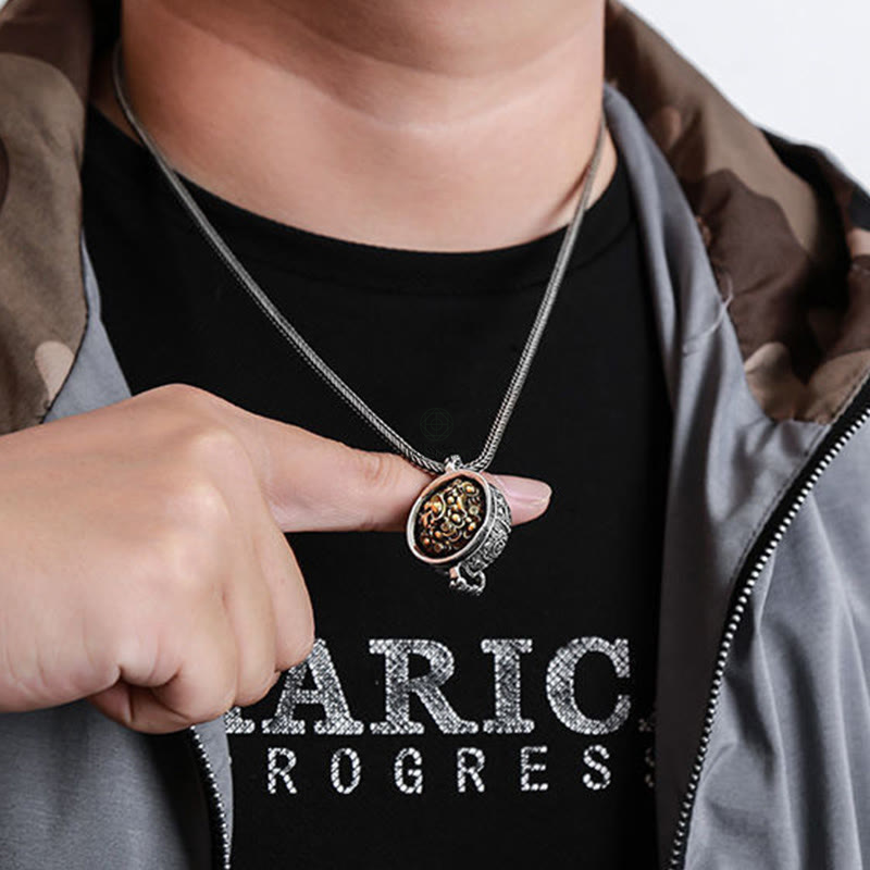 Luck Muse Prosperity Bowl Necklace with Copper Coin Ingots - Image 8