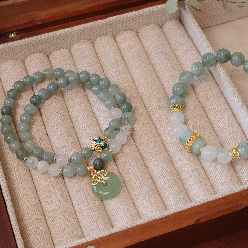 Jade Harmony Double-Layered Luck Muse Bracelet - Image 13