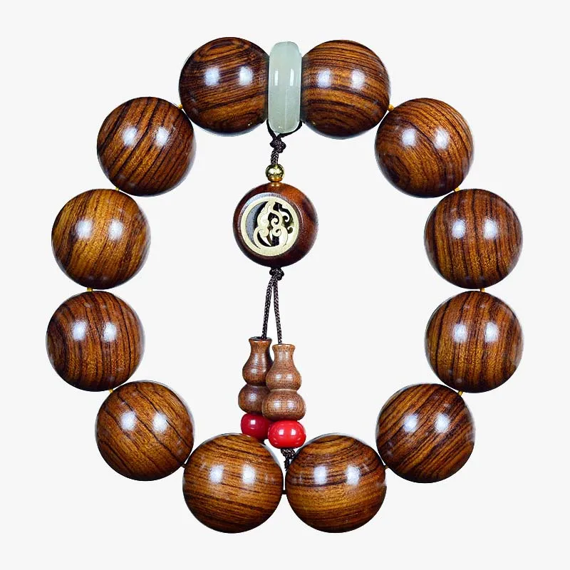 Luck Muse Rosewood Serenity Gourd Charm Bracelet - Image 5