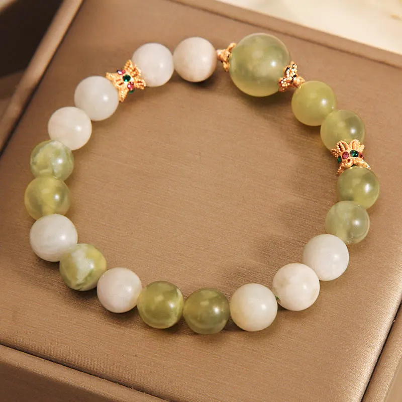 Green Grape Jade Buddha Bracelet for Abundance - Image 3