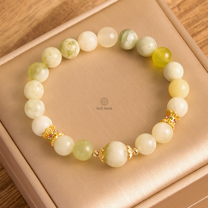 Green Grape Jade Buddha Bracelet for Abundance - Image 9