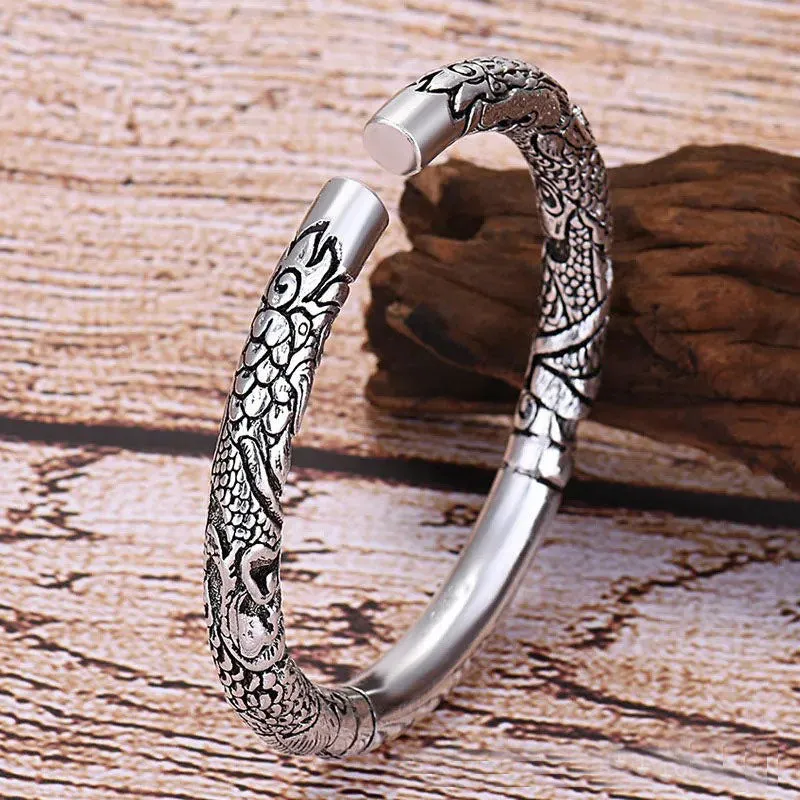 Luck Muse Dragon Luck Protection Bracelet - Adjustable Auspicious Clouds Bangle - Image 5