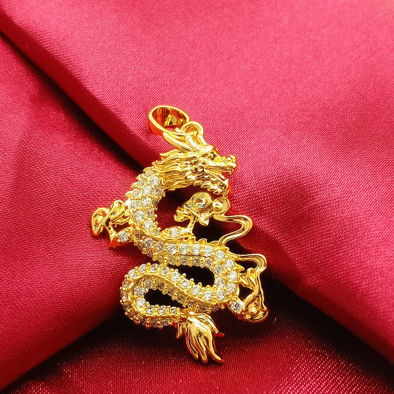 Gold Dragon Protection Necklace Pendant - Luck Muse Shop - Image 7