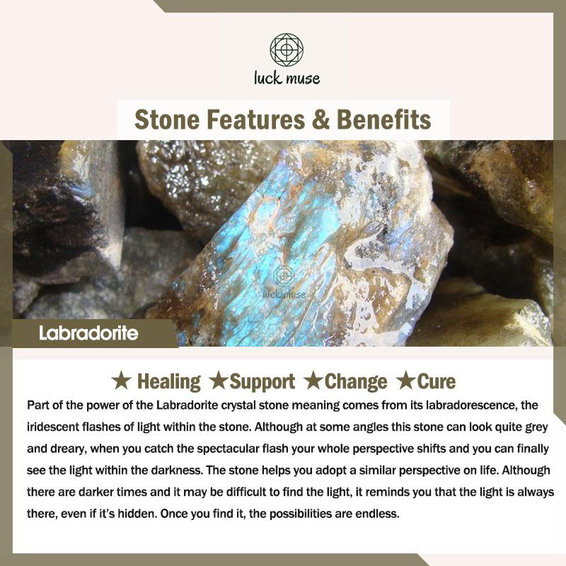 Labradorite Love Heart Necklace Pendant for Emotional Support - Image 8