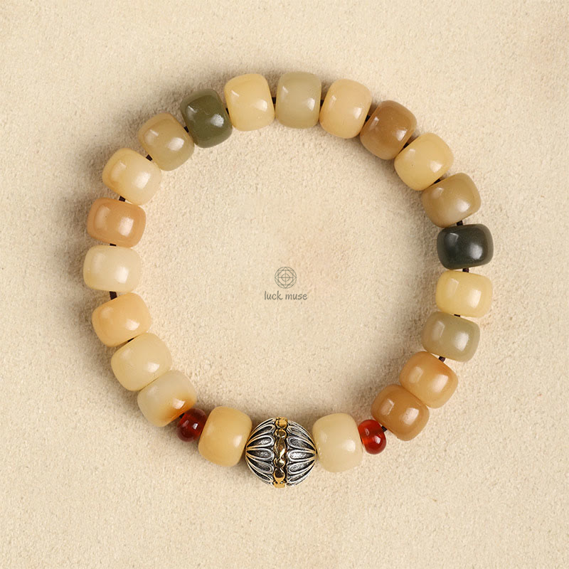 Bodhi Seed Om Mani Padme Hum Wisdom Bracelet with Buddhist Citipati Design - Image 16