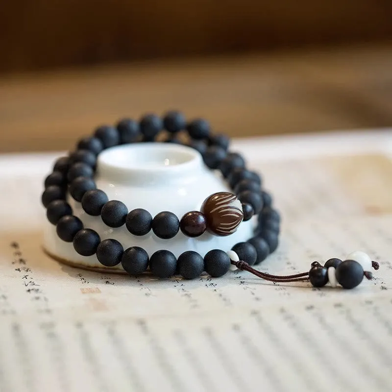 Tibetan Double Layer Bodhi Lotus Healing Bracelet from Luck Muse Shop - Image 2