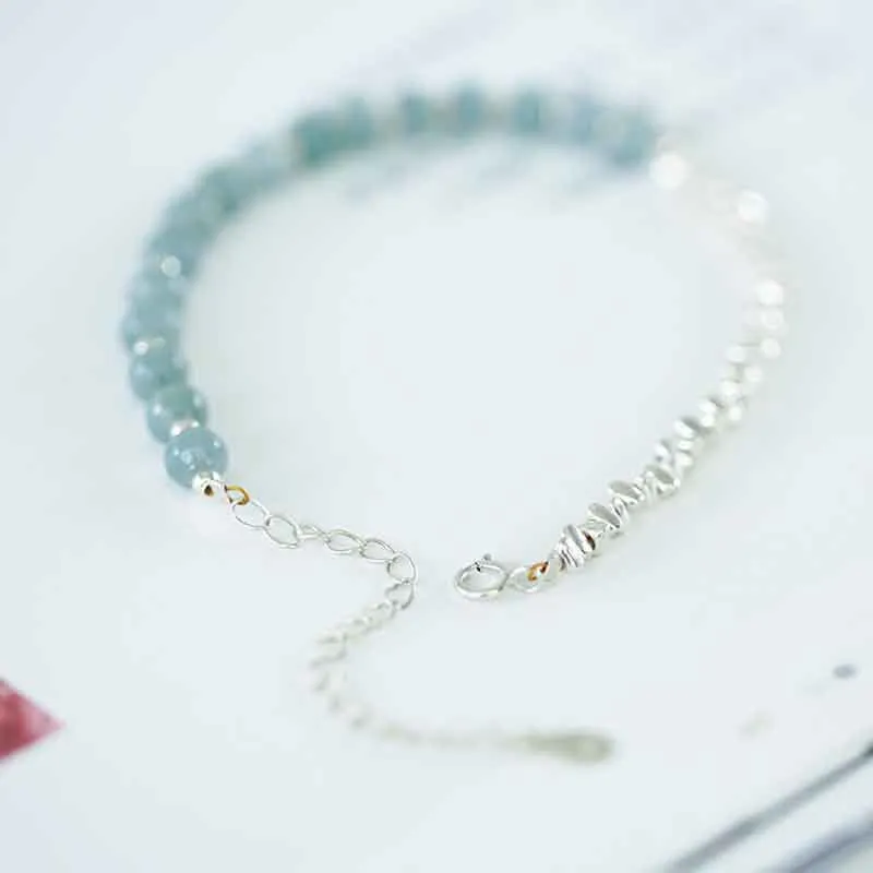 Luck Muse 925 Silver Blue Jade Tourmaline Amber Confidence Blessing Bracelet - Image 19