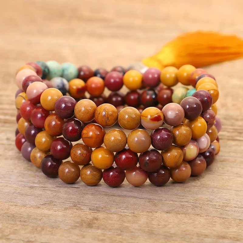 Luck Muse 108 Mala Beads for Emotional Growth Bracelet with Tassel Necklace Pendant - Image 10