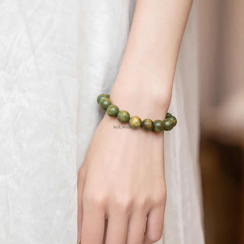 Tibetan Green Sandalwood Healing Bracelet by Luck Muse Shop - Image 8