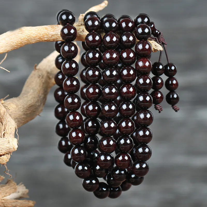 Gold Star Red Sandalwood Chinese Knot Protection Bracelet