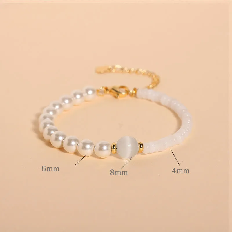 Natural Green Strawberry Quartz Tiger Eye Sodalite White Jade Pearl Gratitude Bracelet - Image 16