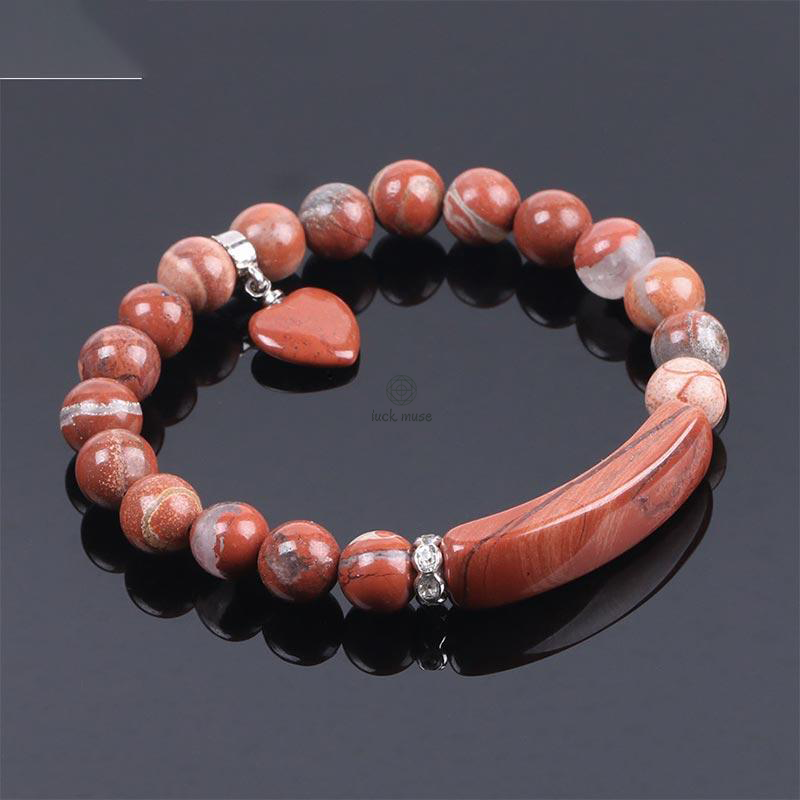 Natural Quartz Love Heart Healing Beads Bracelet - Luck Muse Shop - Image 32