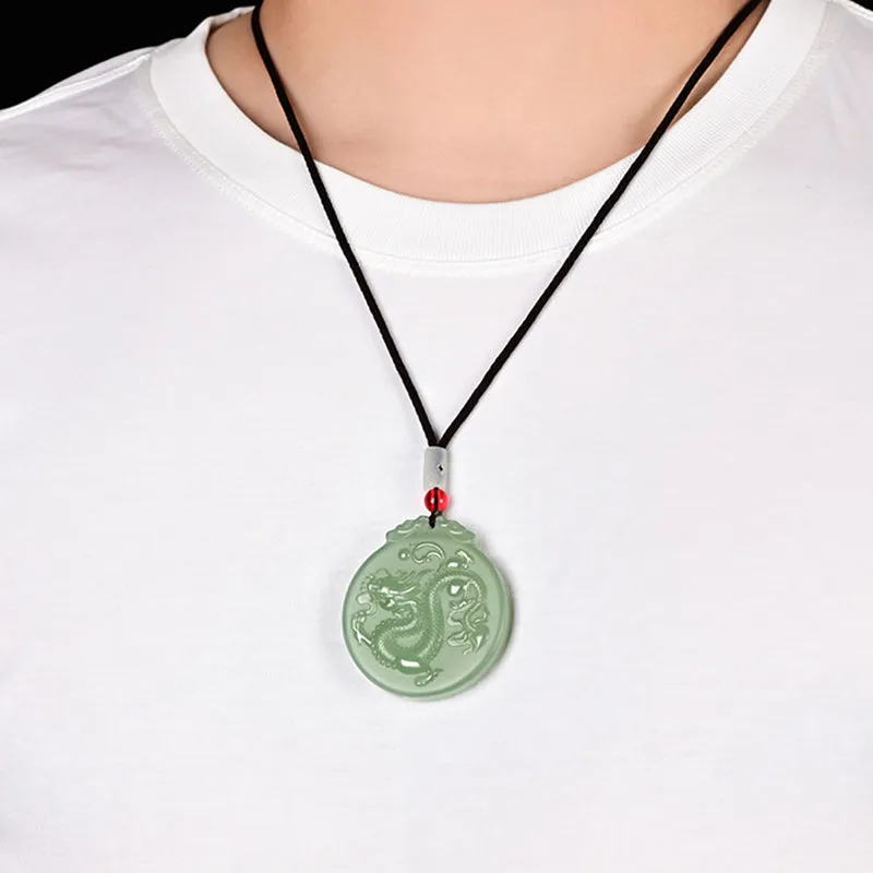 Chinese Zodiac Dragon Jade Luck Necklace Pendant from Luck Muse Shop - Image 3