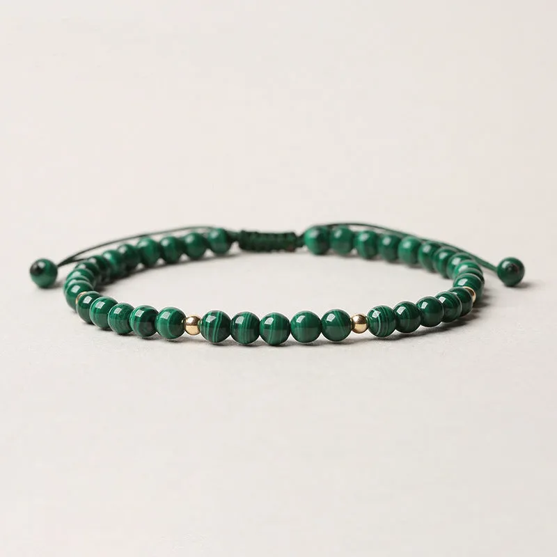 Natural Malachite Protection String Bracelet