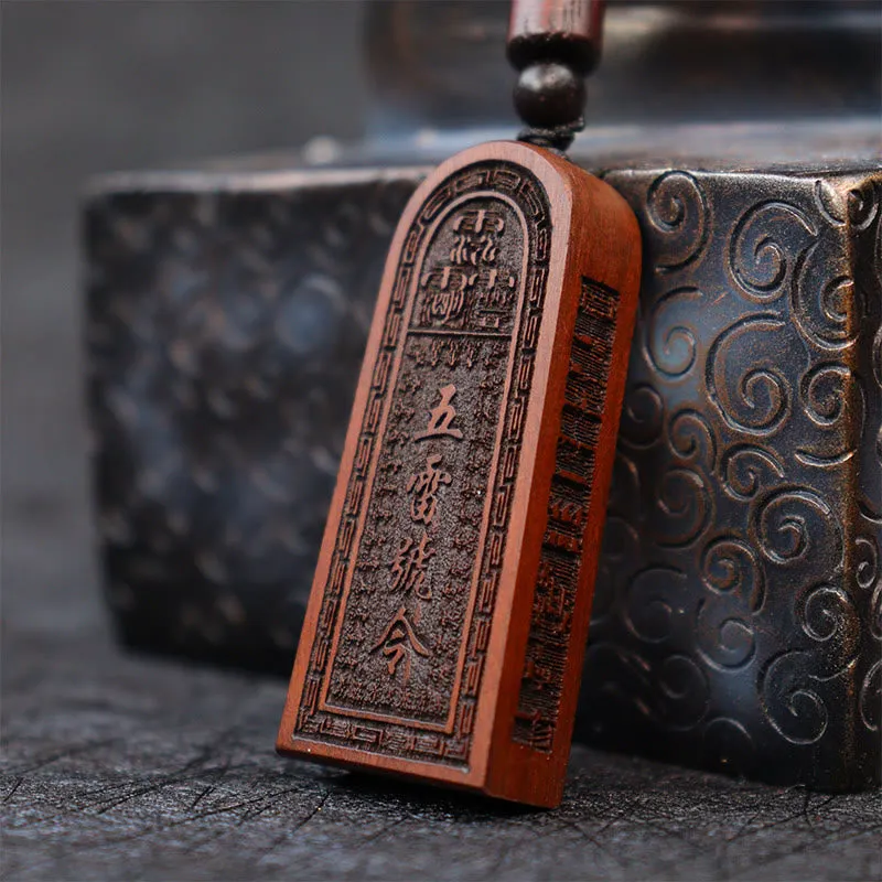 Lightning Struck Jujube Wood Luck Muse Protection Necklace - Image 2