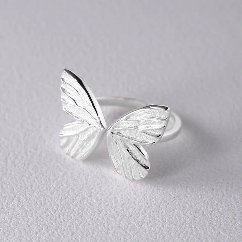 Luck Muse 925 Sterling Silver Butterfly Freedom Ring - Image 4