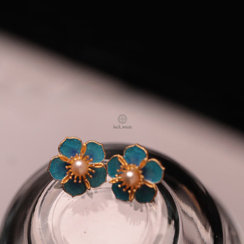Luck Muse Peach Blossom Pearl Stud Earrings - Image 8